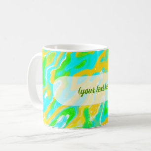 Caneca De Café Mistura de Tinta Líquida com Textura de Mármore Ve