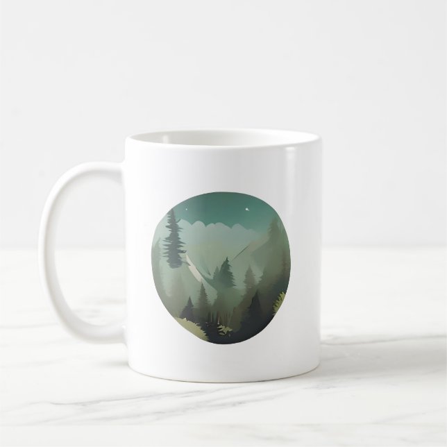 Caneca De Café Misty Mountain Valley: Uma Silenciosa Fuga (Esquerda)