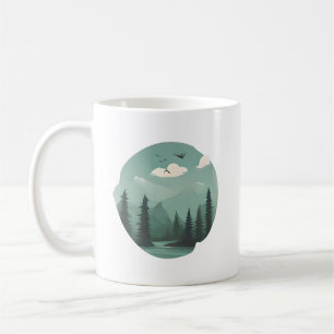 Caneca De Café Misty River Valley: Uma Viagem Através da Natureza