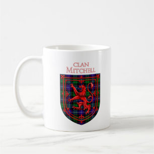 Caneca De Café Mitchell Tartan Scottish Xadrez Lion Rampant