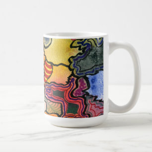 Caneca De Café "Mites e picadas" Abstract Design Tag