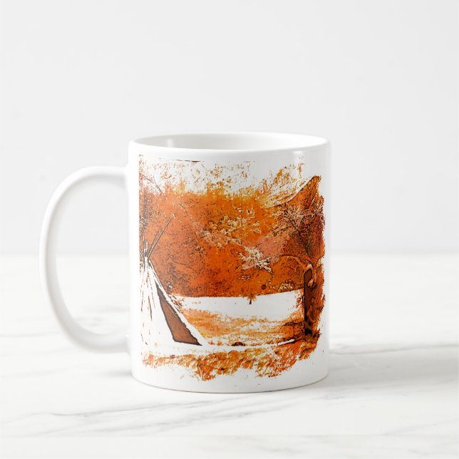 Caneca De Café miwok winter tee pee mug (Esquerda)