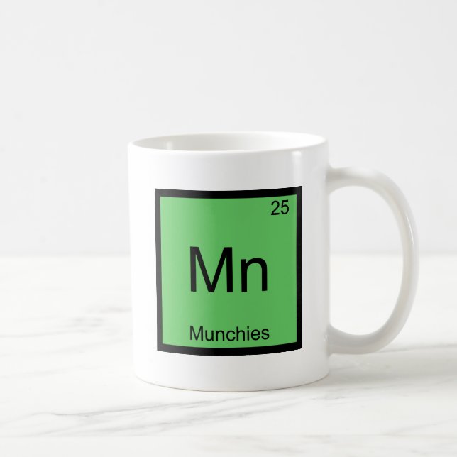 Caneca De Café Mn - Camiseta engraçada com símbolo do elemento qu (Direita)