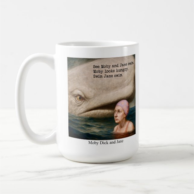 Caneca De Café Moby Dick e Jane (Esquerda)