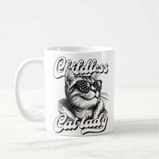 Caneca De Café moça de gato sem filhos