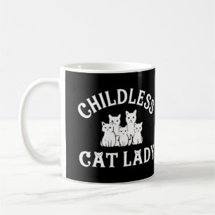 Caneca De Café moça de gato sem filhos