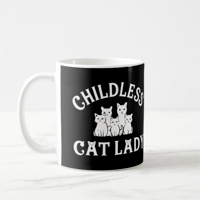 Caneca De Café moça de gato sem filhos (Esquerda)