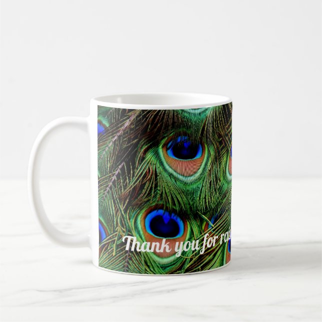 Caneca De Café Moça-de-sogra Peacock Mug (Esquerda)