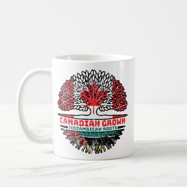 Caneca De Café Moçambique Mozambican Canada Tree Roots (Esquerda)