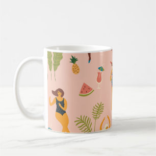Caneca De Café Moças de maiô: Dança tropical de vinheta