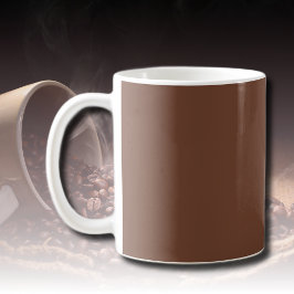 Caneca De Café Mocha Brown Solid Color | Clássico | Elegante
