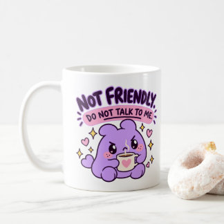 Caneca De Café Mochi | Não Amigável, Não Fale, Divertido