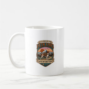 Caneca De Café Mochila de cachorro de trilha na Bretanha Montanha