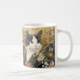 Caneca De Café Mochineko mochi + neko, que significa "gato" em ja