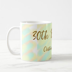 Caneca De Café Mocho de cor laranja aniversário de 30 anos amarel