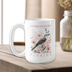 Caneca De Café Mockingbird Norte de pássaros na Flórida