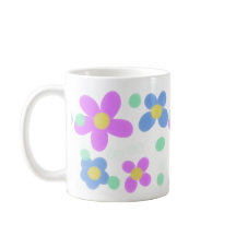 Mod Dots Floral Impressão Mug