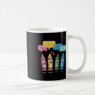 Caneca De Café Moda Feminina Crayon Humor Cor Giz Ensina