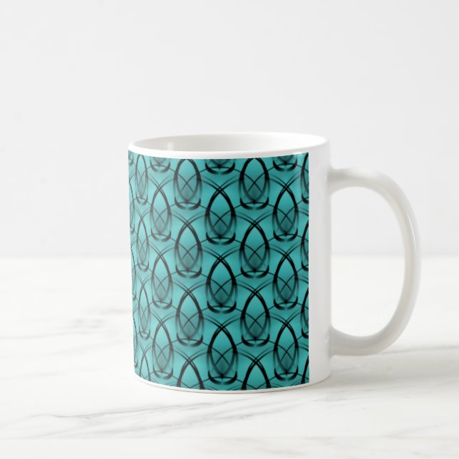 Caneca De Café Moda para frente Mug, Teal (Direita)