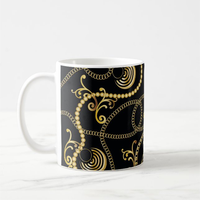 Caneca De Café Moda sem costura da corrente do ouro, Illustrati (Esquerda)