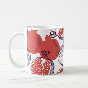 Caneca De Café Moda sem costura de fruta de romã, hal