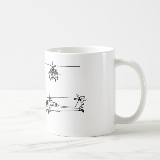 Caneca De Café Modelo AH-64 (Direita)