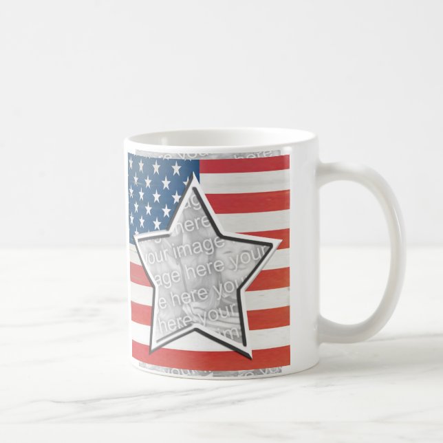 Caneca De Café Modelo da estrela da bandeira americana (Direita)