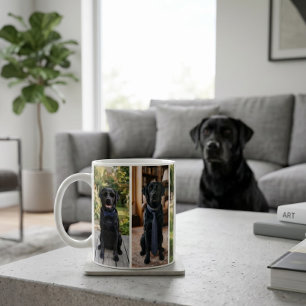 Caneca De Café Modelo de Colagem de 5 Fotos Faça o Seu Próprio Di