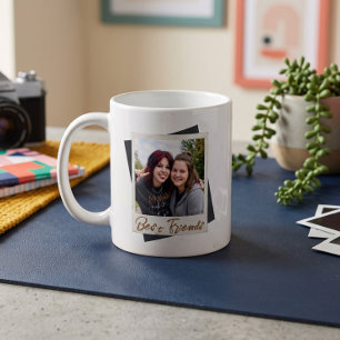 Caneca De Café Modelo de Foto de Melhores Amigos Estilo Foto Inst