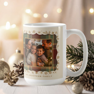 Caneca De Café Modelo de Foto de Xadrez de Natal Clássico ID1141A