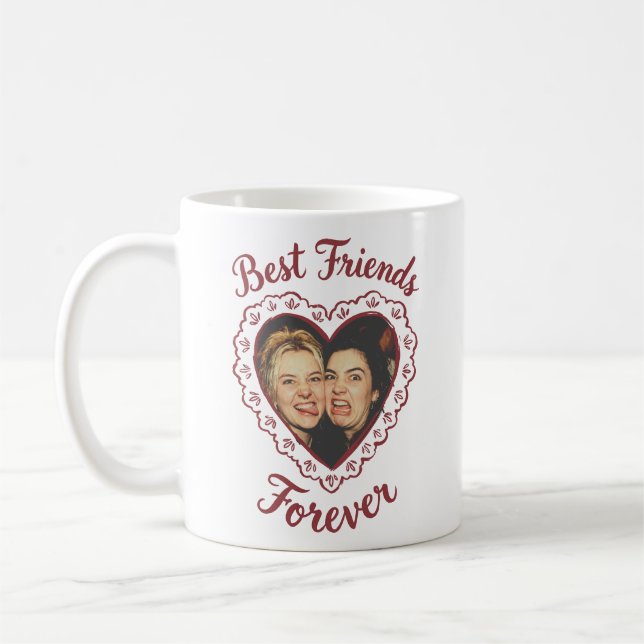 Caneca De Café Modelo de Foto Melhores Amigos Para Sempre (Esquerda)