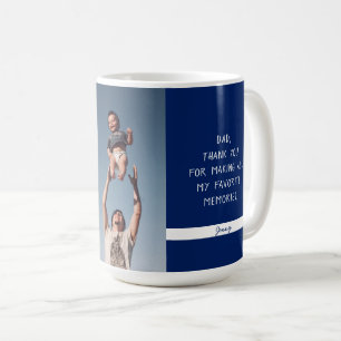 Caneca De Café Modelo de foto personalizada do Dia dos Pais MELHO