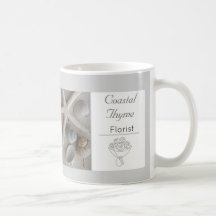 Modelo de logotipo de florista costeira editável