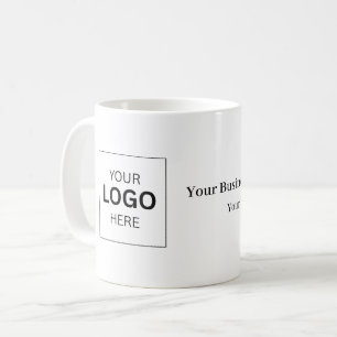 Caneca De Café Modelo de Logotipo de Negócios Personalizado