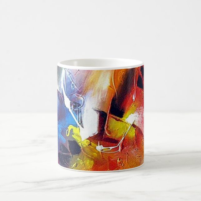 Caneca De Café Modelo de pintura por Abstrato moderno (Centro)