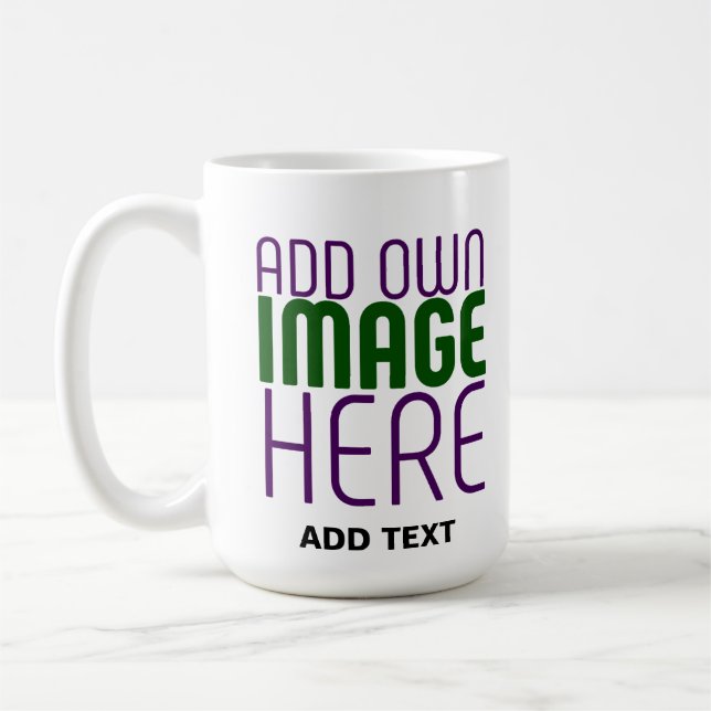 CANECA DE CAFÉ MODELO DE TEXTO DE IMAGEM BRANCA SIMPLES EDITÁVEL  (Esquerda)