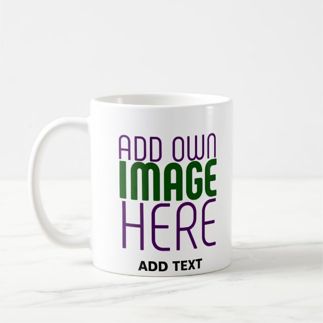 CANECA DE CAFÉ MODELO DE TEXTO DE IMAGEM BRANCA SIMPLES EDITÁVEL  (Esquerda)