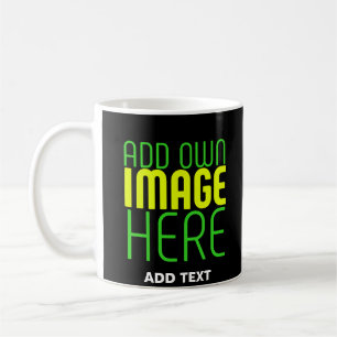 CANECA DE CAFÉ MODELO DE TEXTO DE IMAGEM NEGRA SIMPLES EDITÁVEL M