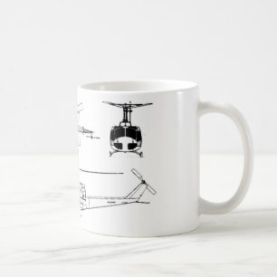 Caneca De Café Modelo de UH1 Huey (Iriquois)