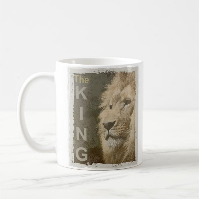 Caneca De Café Modelo Elegante King de Rosto de Leão (Esquerda)