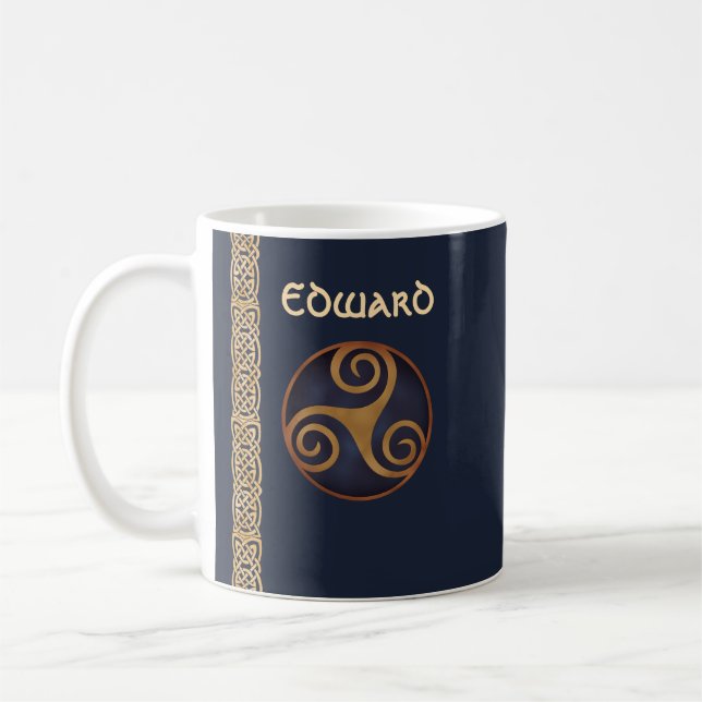 Caneca De Café Modelo feito sob encomenda (azul) de Triskelion do (Esquerda)