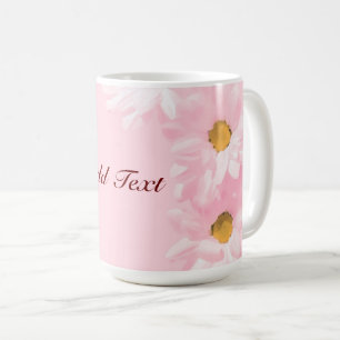 Caneca De Café Modelo Floral Rosa Pastel, personalizar,