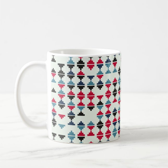 Caneca De Café Modelo geométrico sem costura - ilustração design (Esquerda)