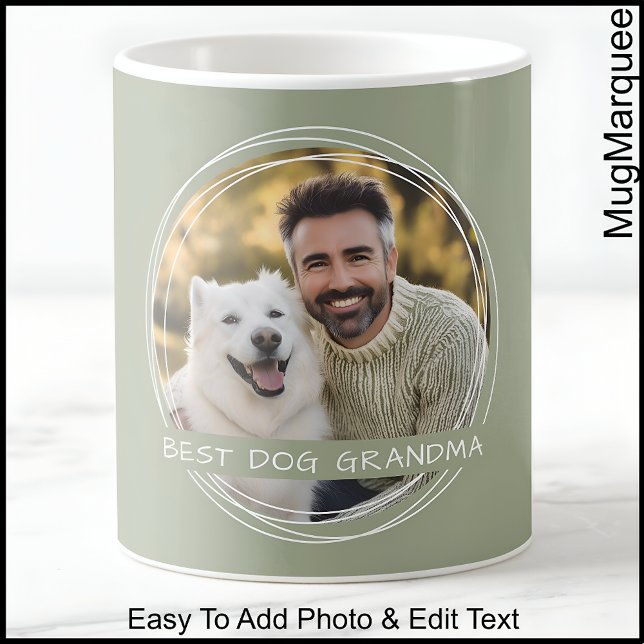 Caneca De Café Modelo Mensagem de Foto Lembrança Avó Verde C22 (Criador carregado)