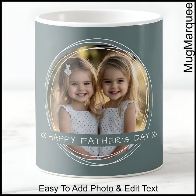 Caneca De Café Modelo Mensagem de Foto Lembrança Pai Cinza C13 (Criador carregado)