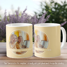 Caneca De Café Modelo Mensagem de Foto Lembrança Parceiros Amarel