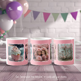 Caneca De Café Modelo Moderno de Colagem de Fotos para Instagram 