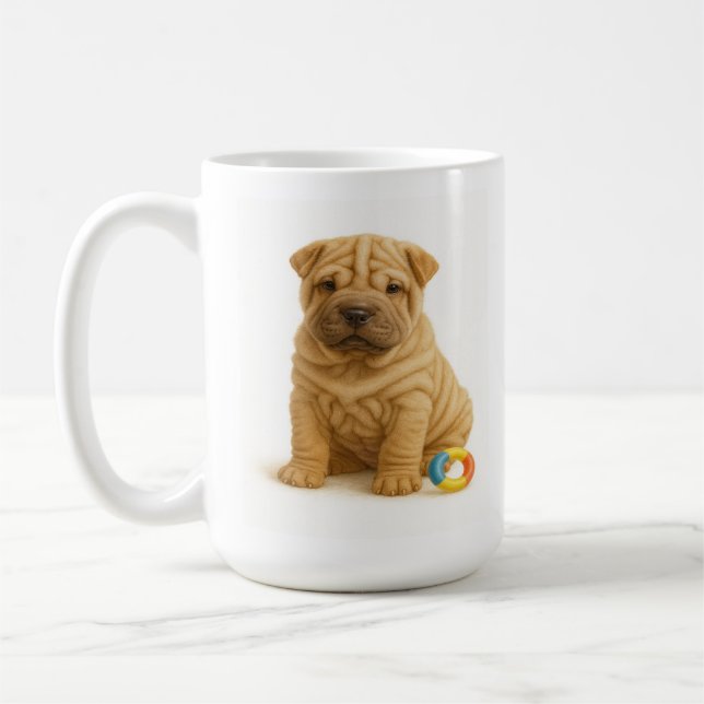 Caneca De Café Modelo Roll - Shar Pei Puppy (Esquerda)