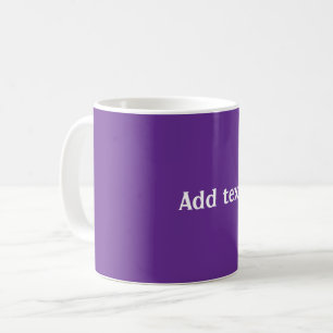 Caneca De Café Modelo Roxo Brilhante, Texto Branco,