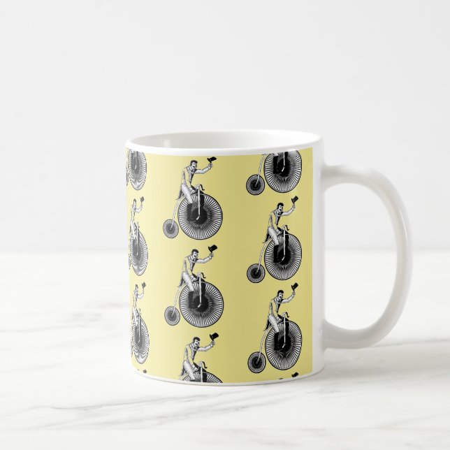 Caneca De Café Modelo T Penny Farthing Classic - Preto e Branco (Direita)